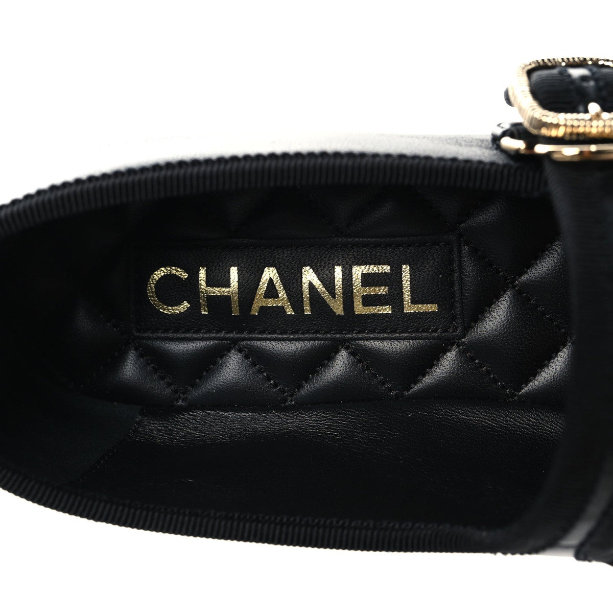 Lambskin Mary Jane Flats 37.5 Black