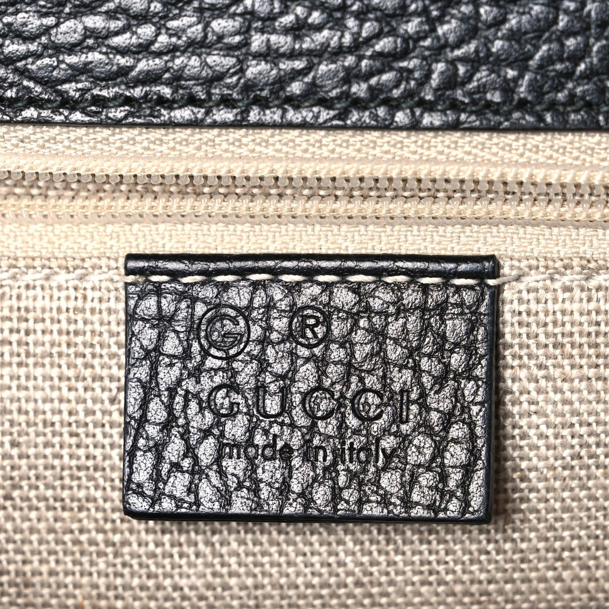 Dollar Calfskin Interlocking G Shoulder Bag Black