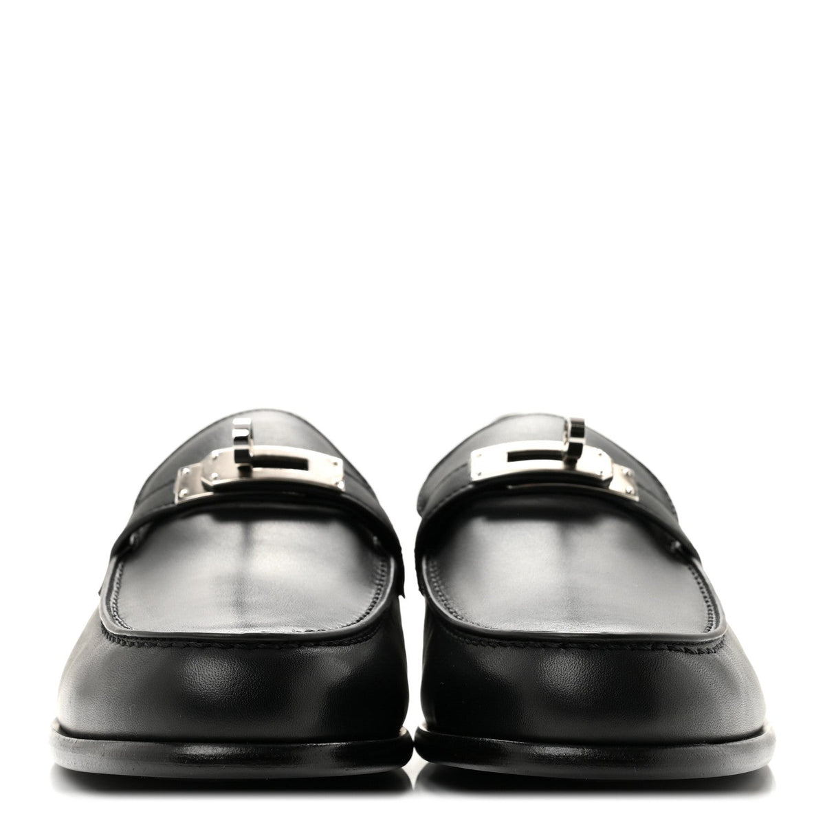 Calfskin Womens Destin Loafers 37.5 Black