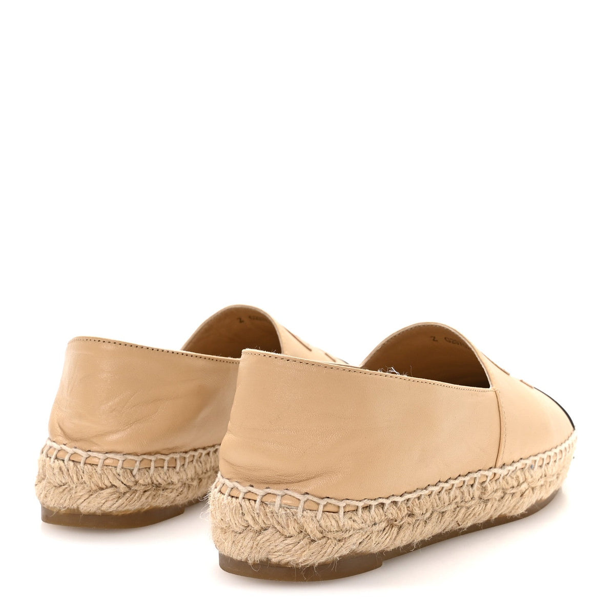 Lambskin CC Espadrilles 36 Beige Black