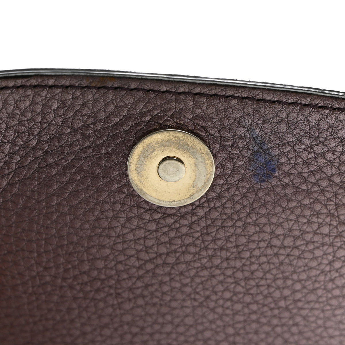 Metallic Pebbled Calfskin Small Soho Flap Crossbody Purple