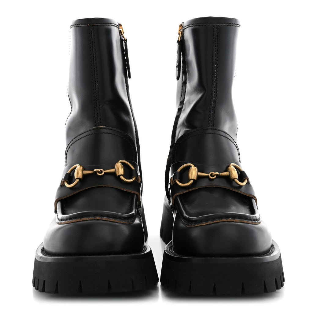 Cordovan Lux Womens Harald Horsebit 25mm Platform Boots 36.5 Black