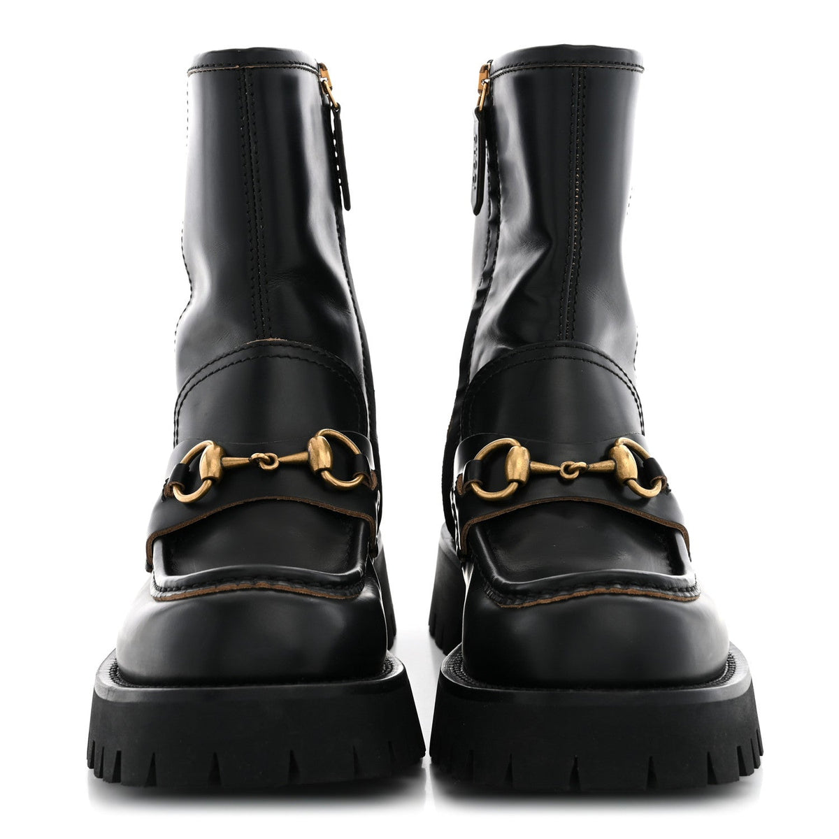 Cordovan Lux Womens Harald Horsebit 25mm Platform Boots 36.5 Black