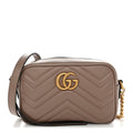 Calfskin Matelasse Mini GG Marmont Camera Bag Porcelain Rose