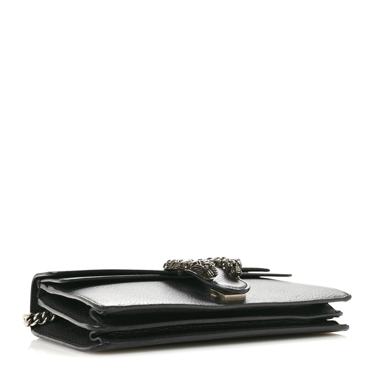 Pebbled Calfskin Small Dionysus Shoulder Bag Black