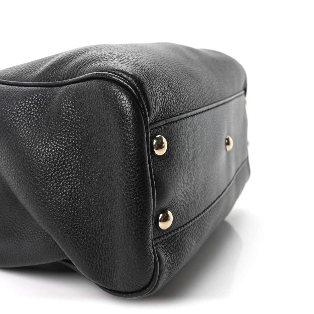 Calfskin Small Bamboo Shopper Tote Black