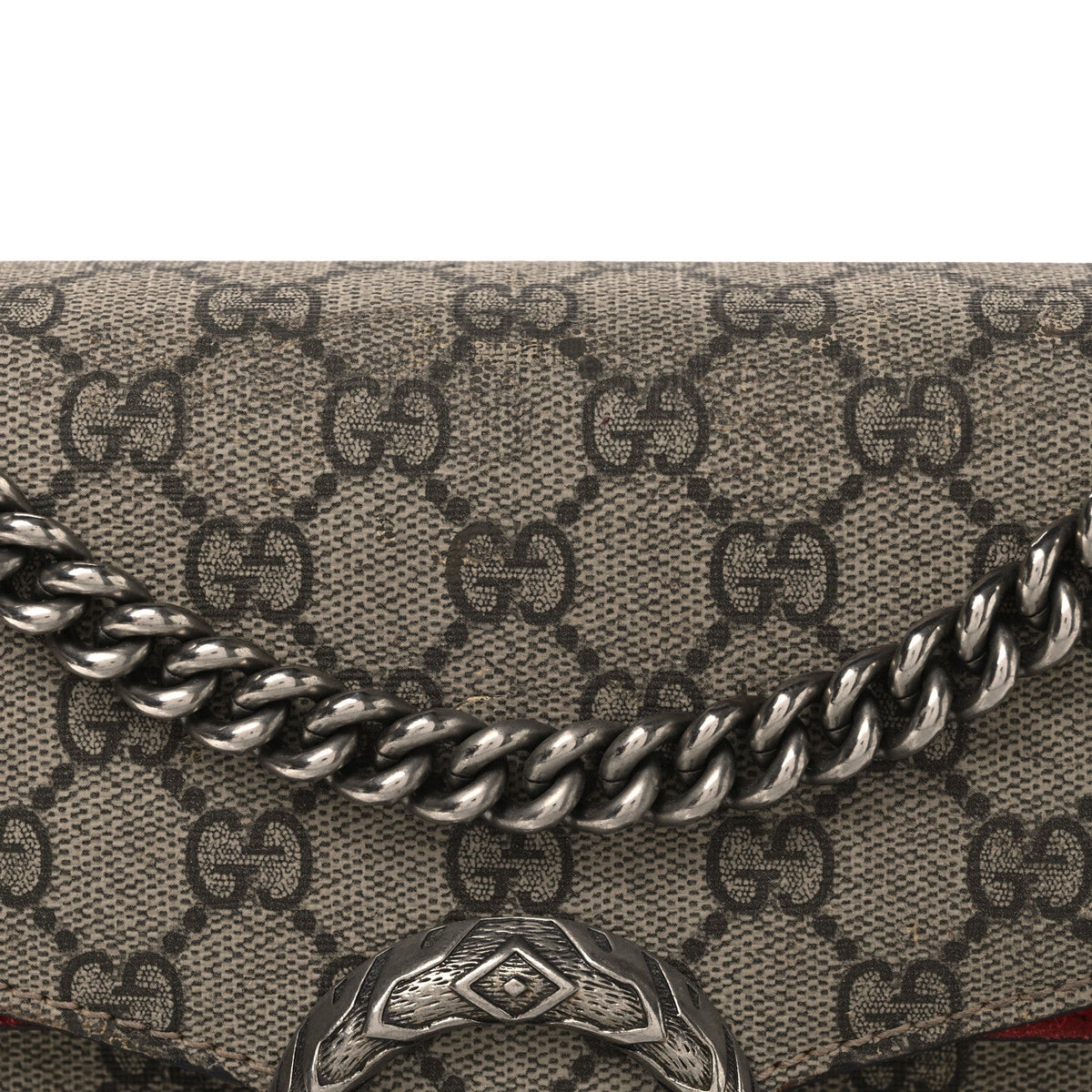 GG Supreme Monogram Small Dionysus Shoulder Bag Red