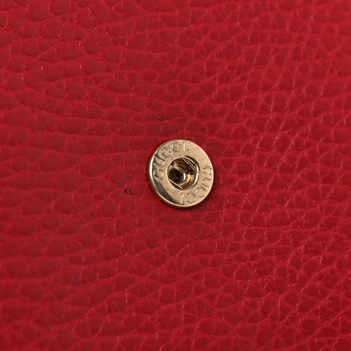 Dollar Calfskin Interlocking G Chain Wallet Red