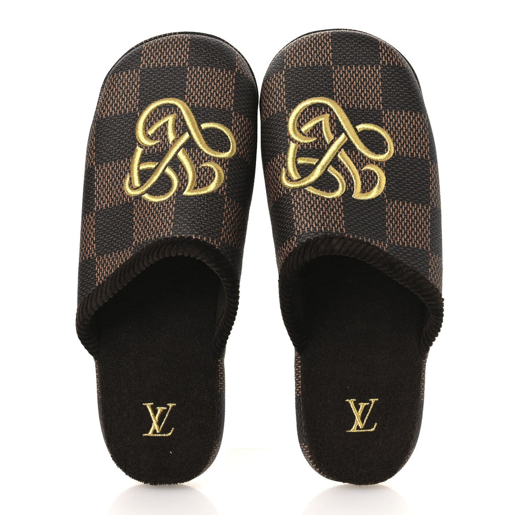 Damier Ebene Palace Slippers 8 Mocha