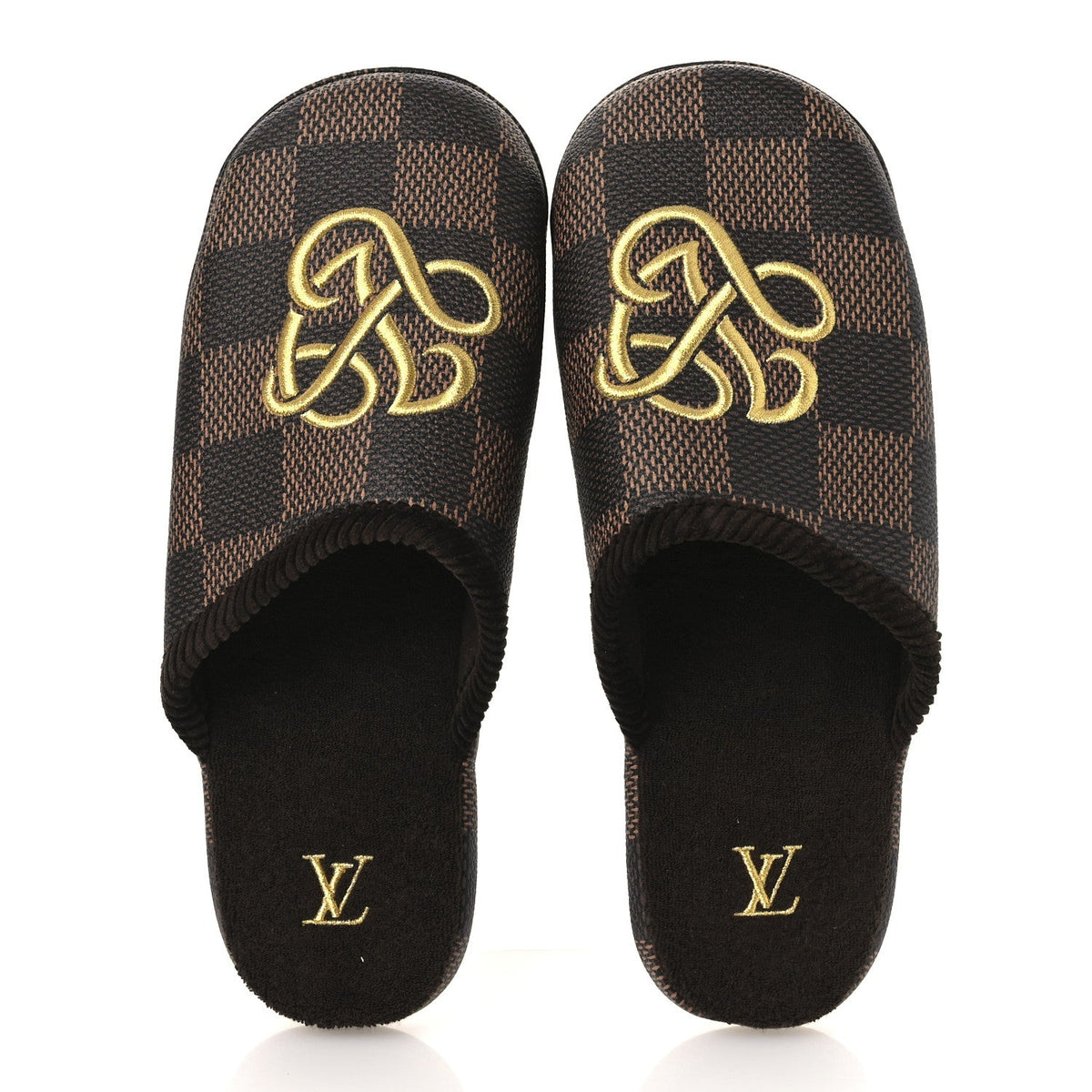 Damier Ebene Palace Slippers 8 Mocha