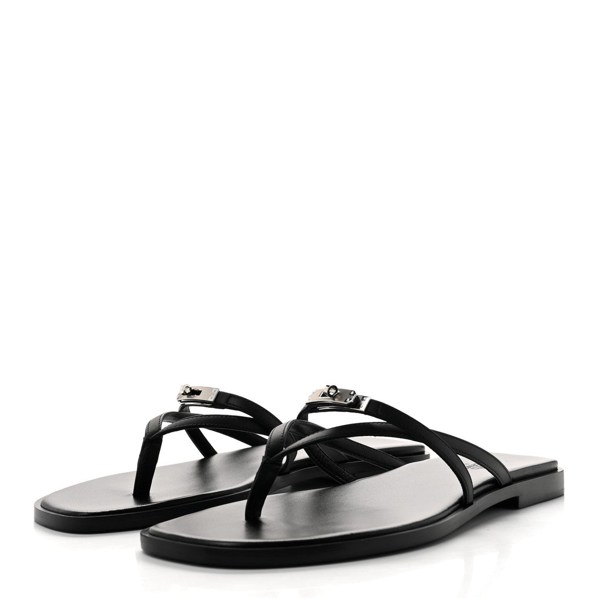 Calfskin Miss Sandals 39 Black