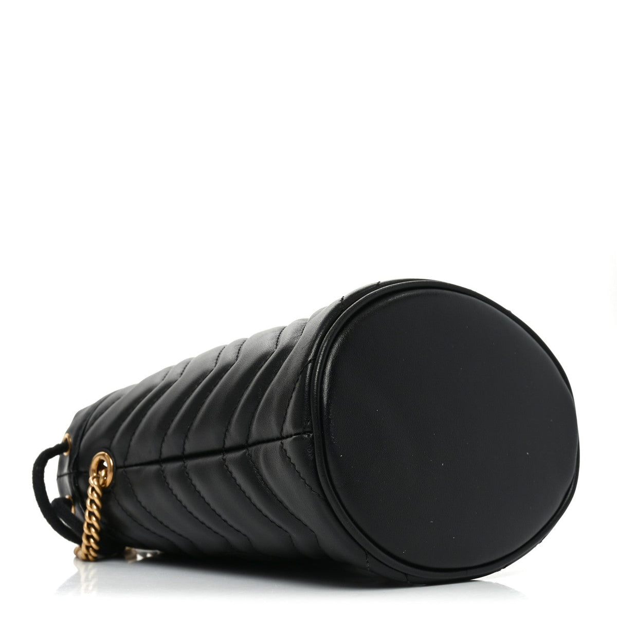 Calfskin Matelasse Mini GG Marmont 2.0 Bucket Bag Black