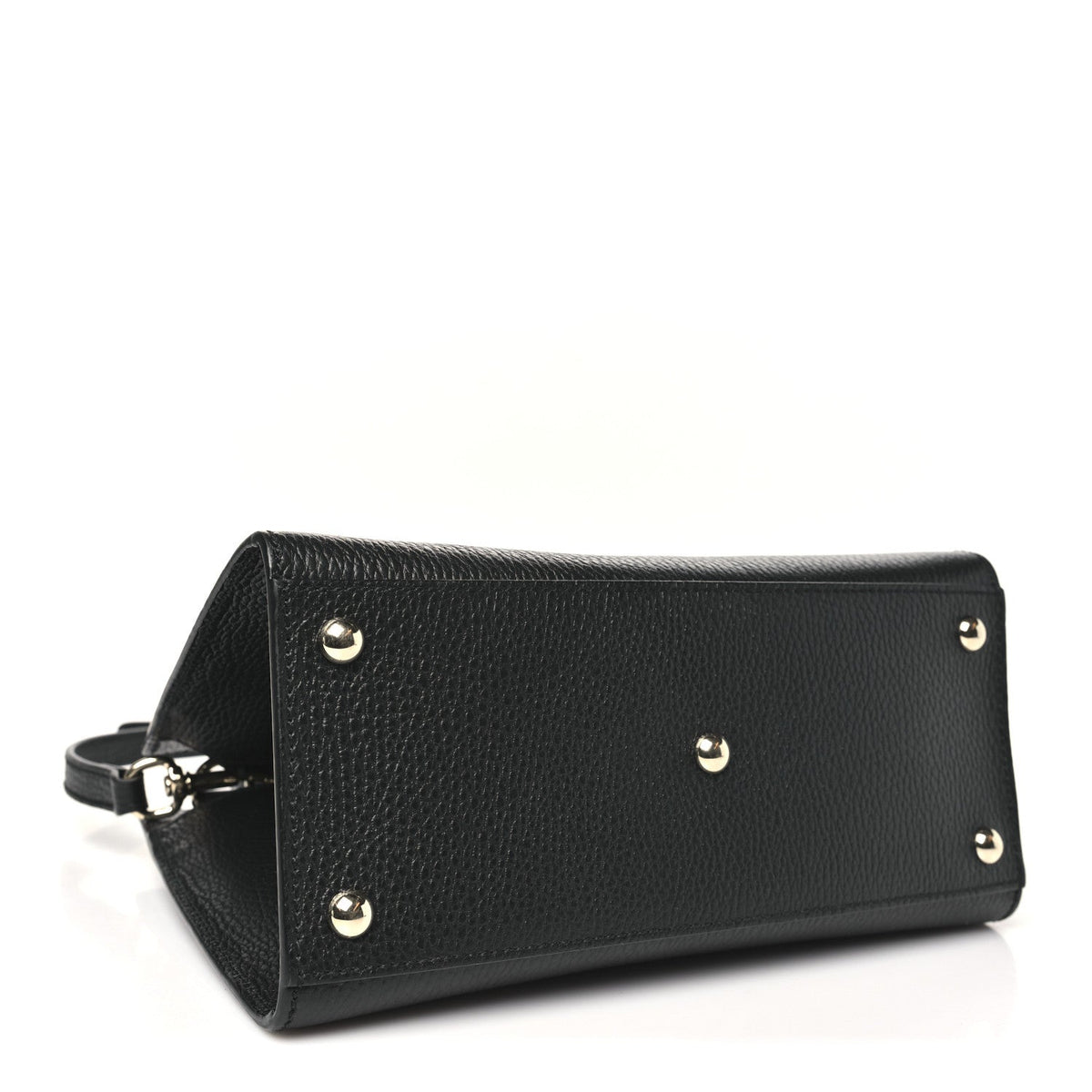 Dollar Calfskin Medium Soho Top Handle Satchel Black