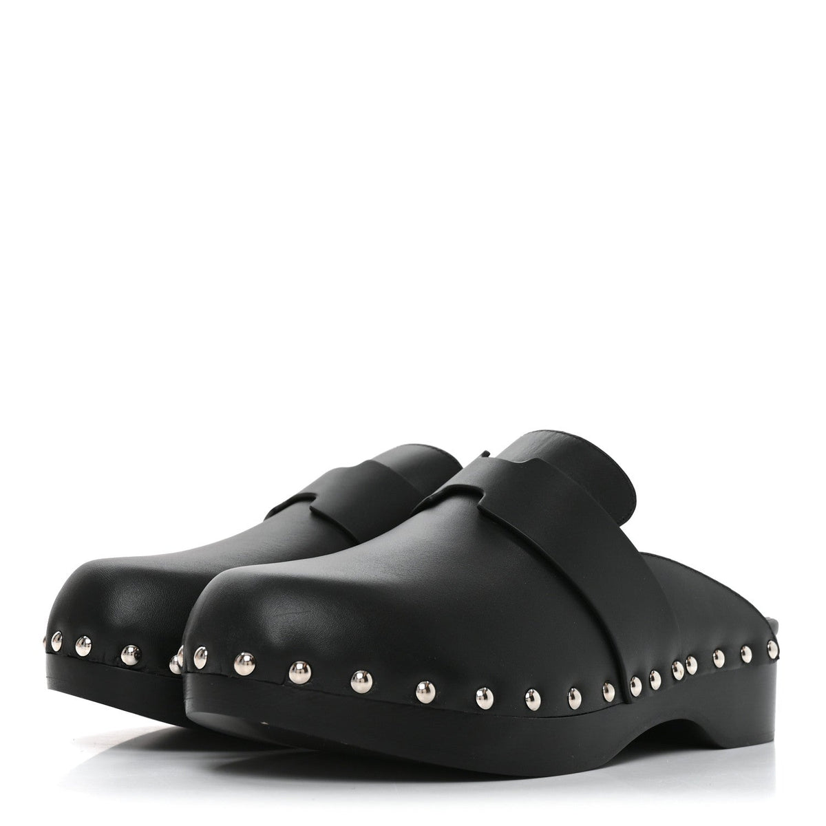 Calfskin Calya Mules 37 Black