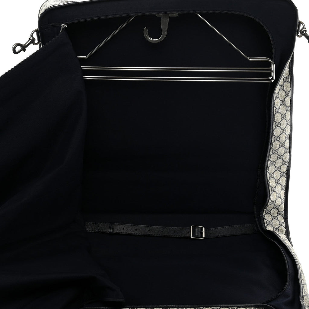 GG Supreme Monogram Web Savoy Garment Bag Beige Blue