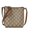 GG Supreme Monogram Emblem Nano Bucket Bag  Beige Dark Brown
