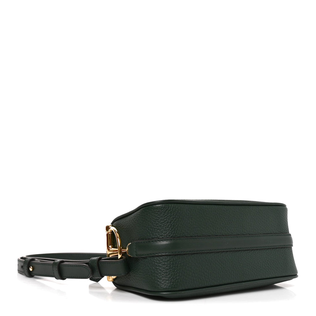 Grainy Calfskin Half Horsebit Mini Shoulder Bag Verde