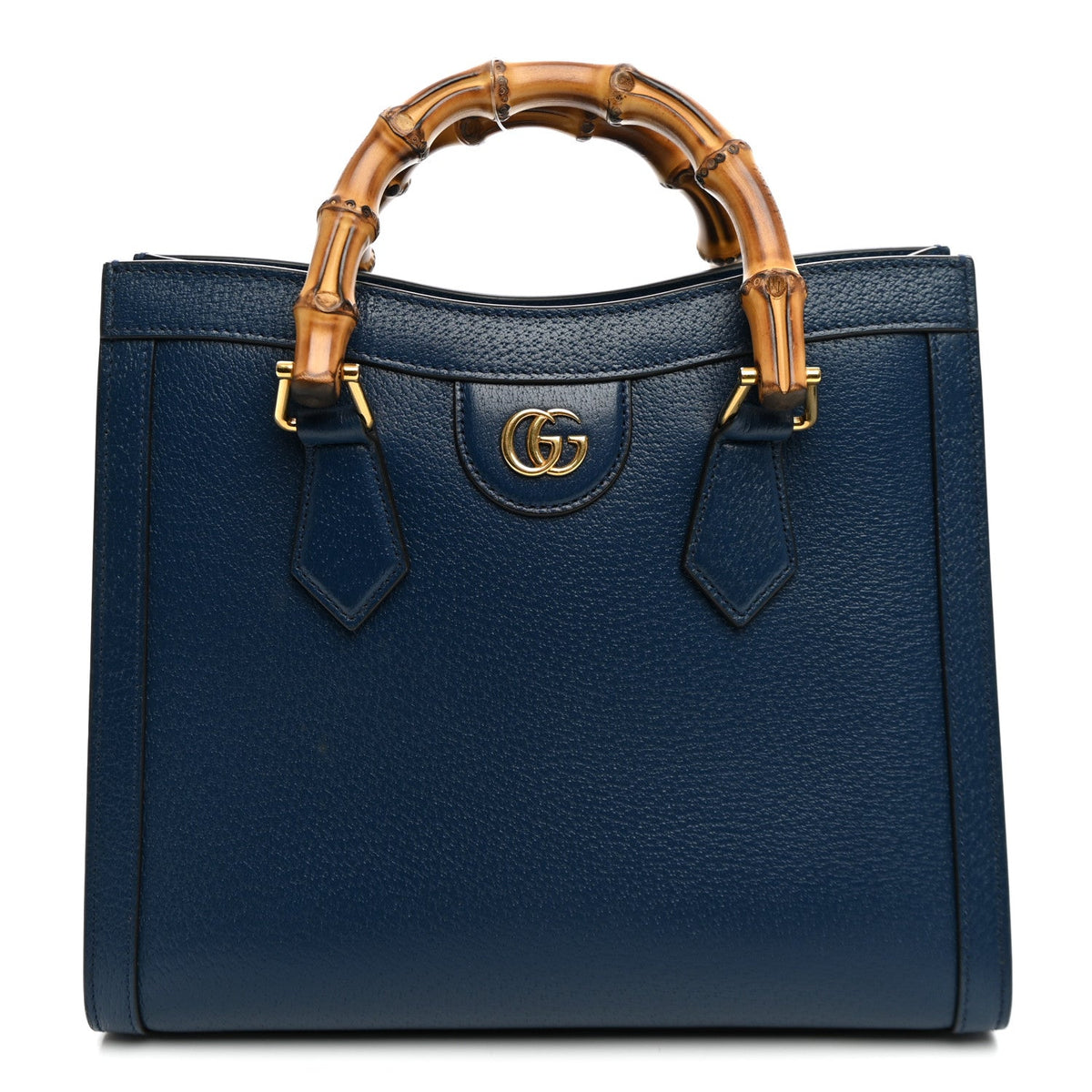Textured Dollar Calfskin Web Small Diana Tote Bag Royal Crop
