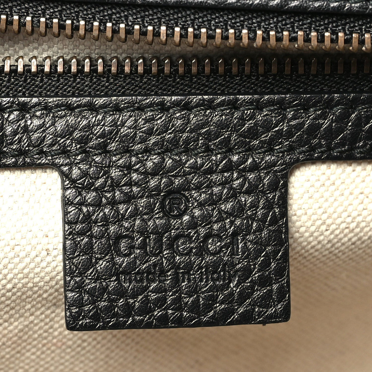 Calfskin Medium GG Marmont Top Handle Bag Black