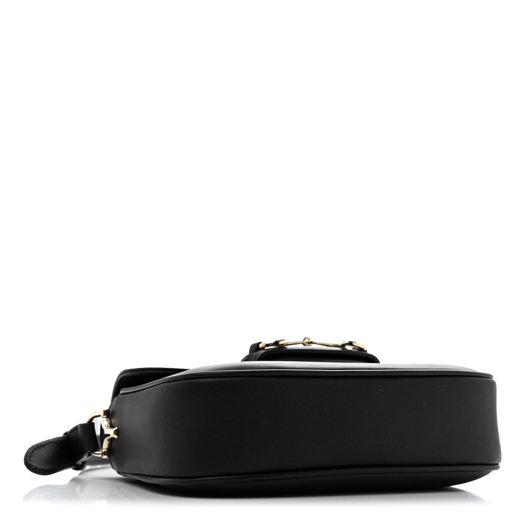 Arabella Calfskin Horsebit 1955 Shoulder Bag Black