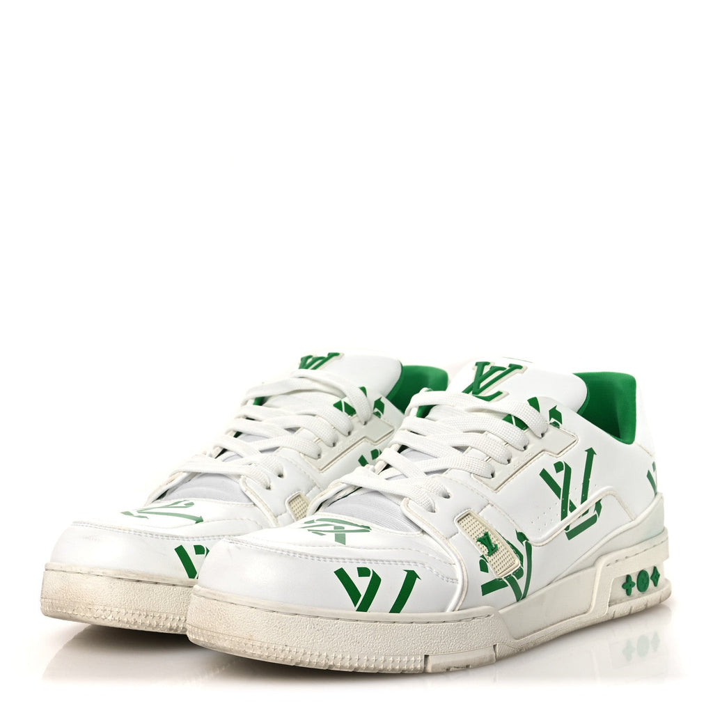 Mens LV Trainer Sneakers 10.5 Green