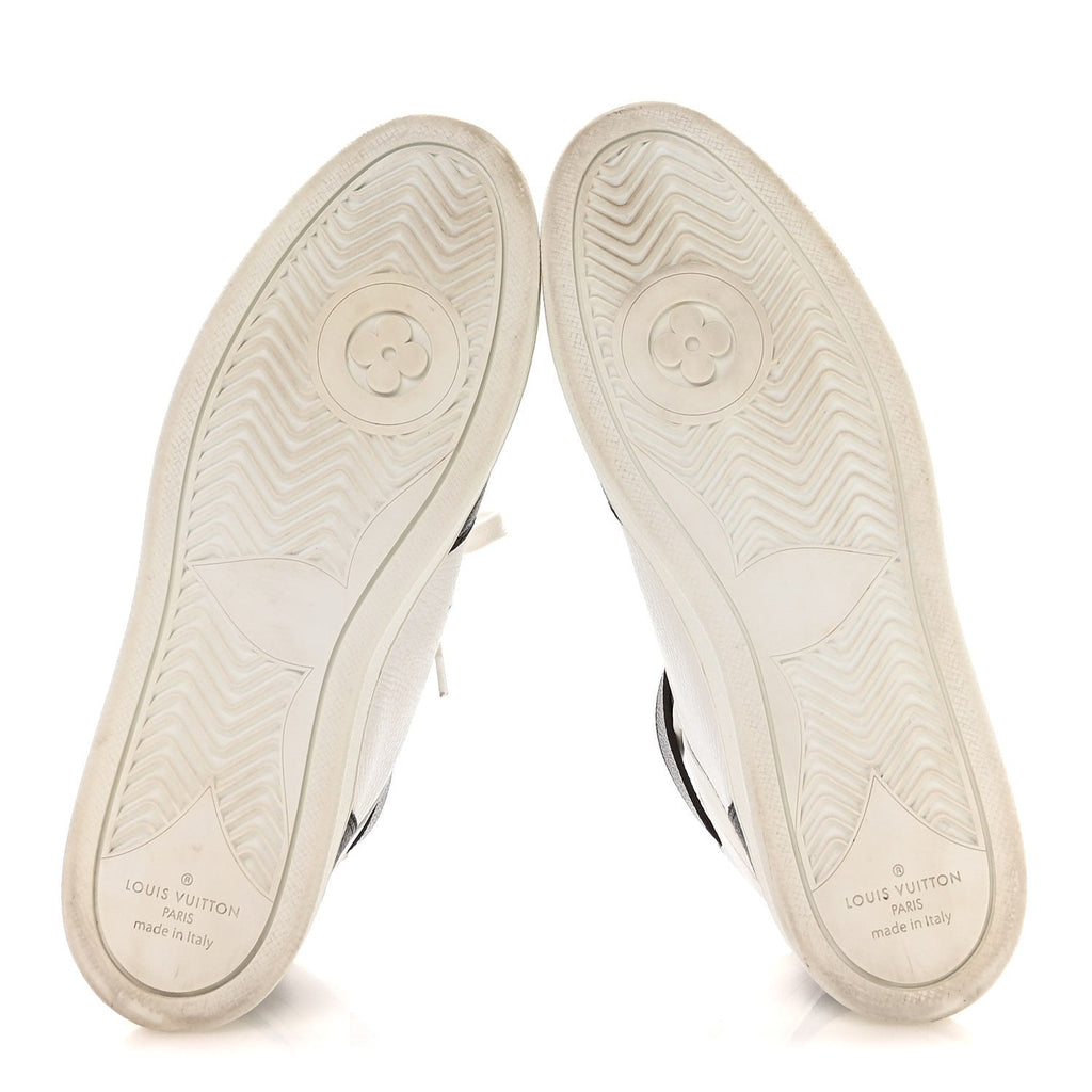 Grained Calfskin Monogram Boombox Sneaker Boots 39 White