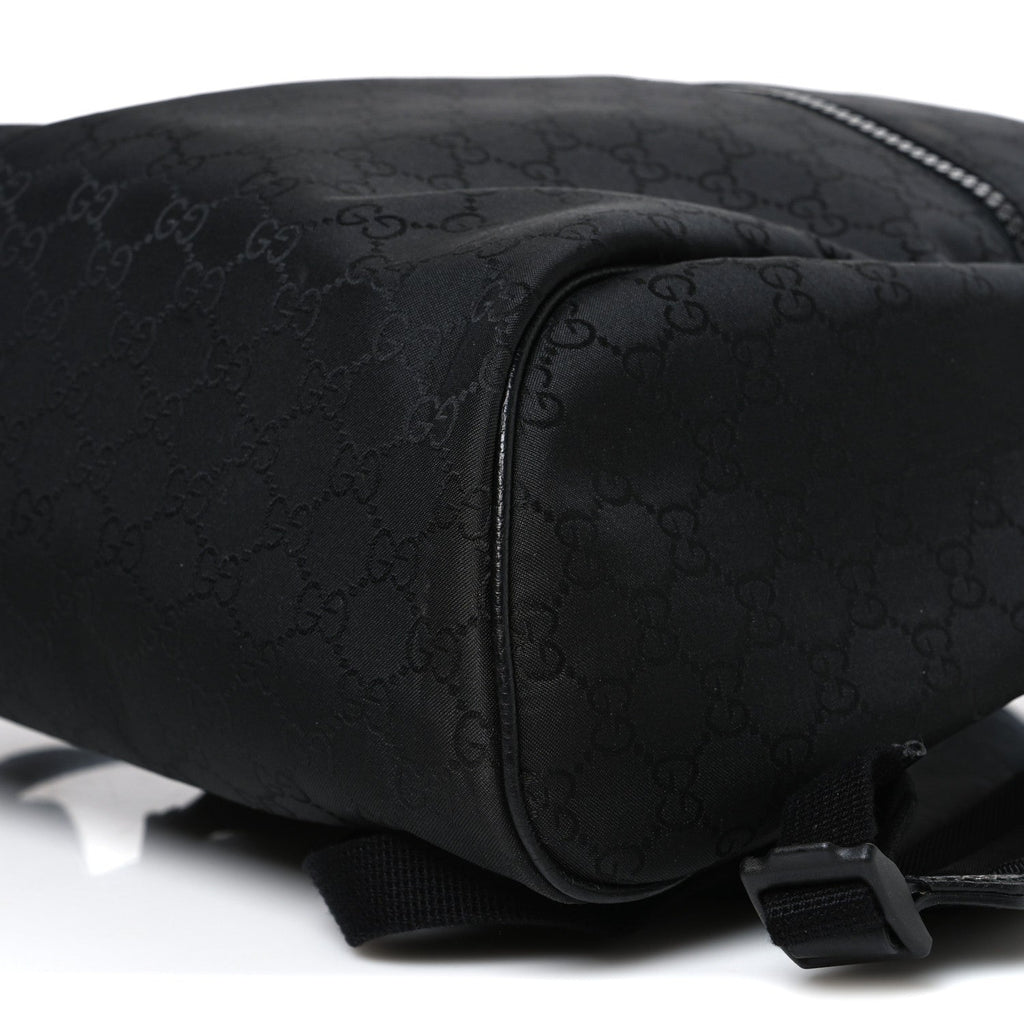 Nylon Monogram Slim Backpack Black