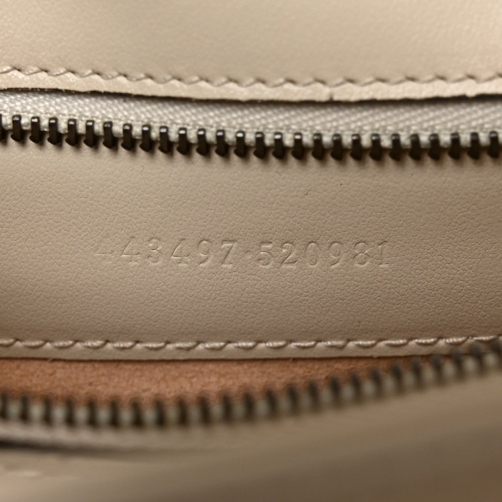 Calfskin Matelasse Small GG Marmont Shoulder Bag White