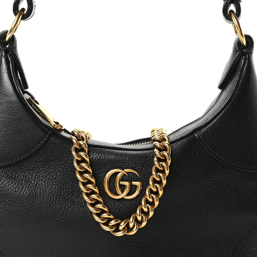 Goatskin Small Aphrodite Shoulder Bag Black