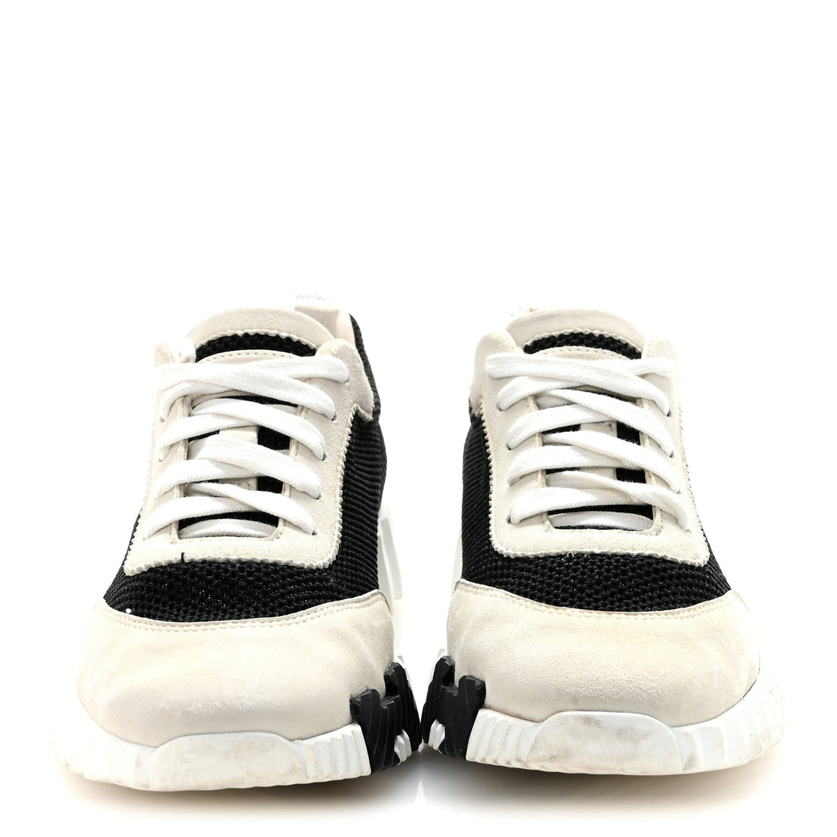 Air Mesh Suede Goatskin Bouncing Sneakers 35 Black Orange