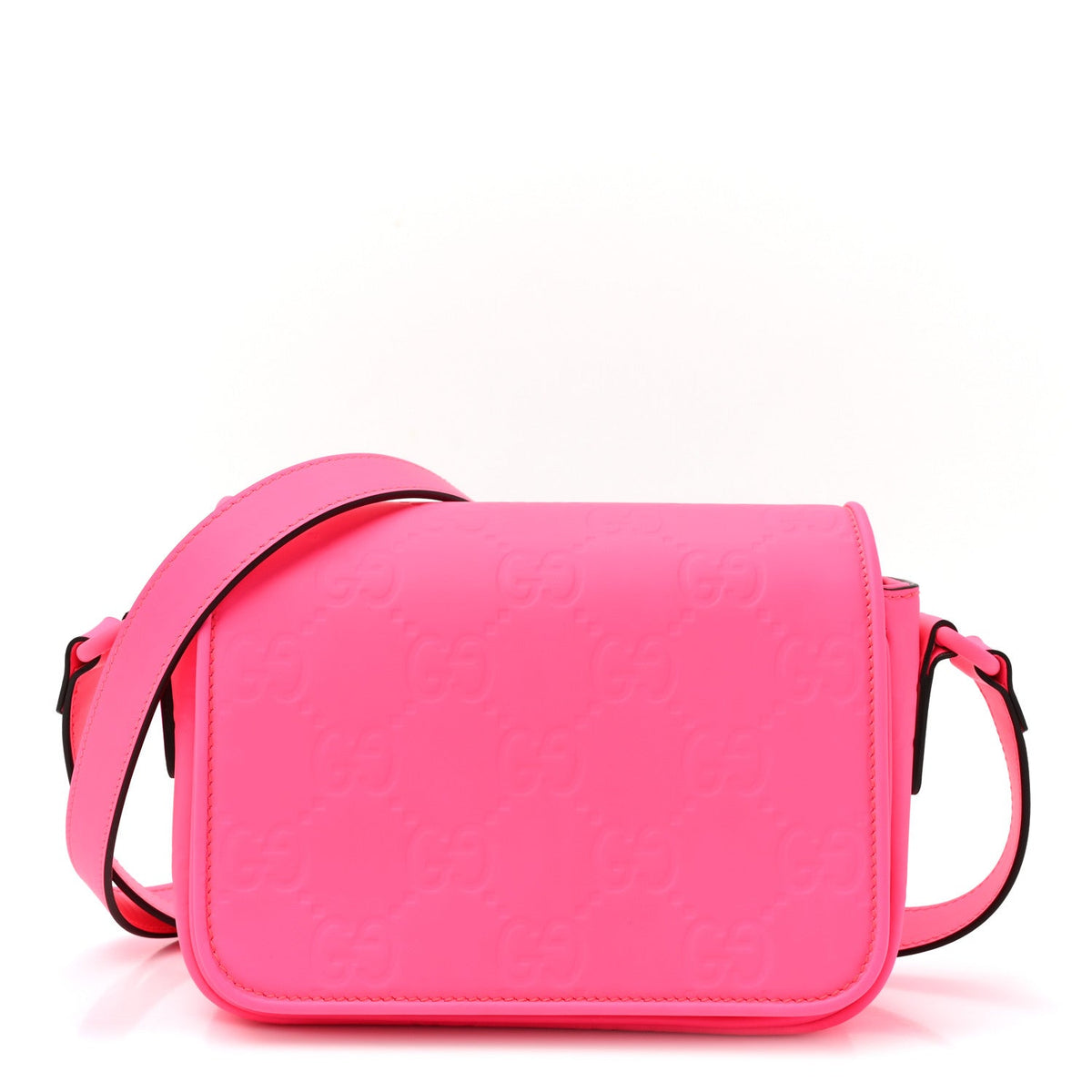 Calfskin GG Rubber effect Super Mini Bag  Pink