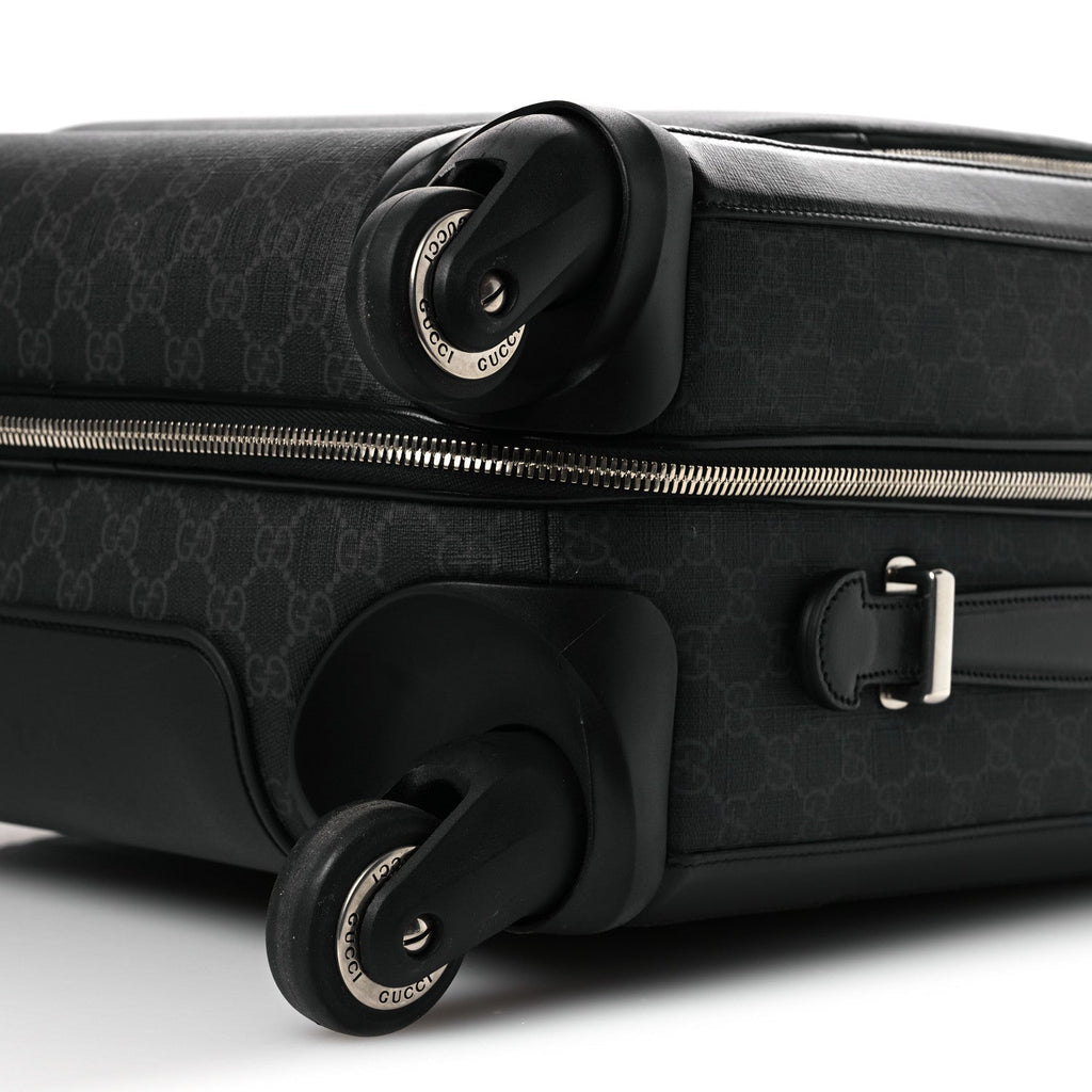 GG Supreme Monogram Calfskin Carry On Trolley Black