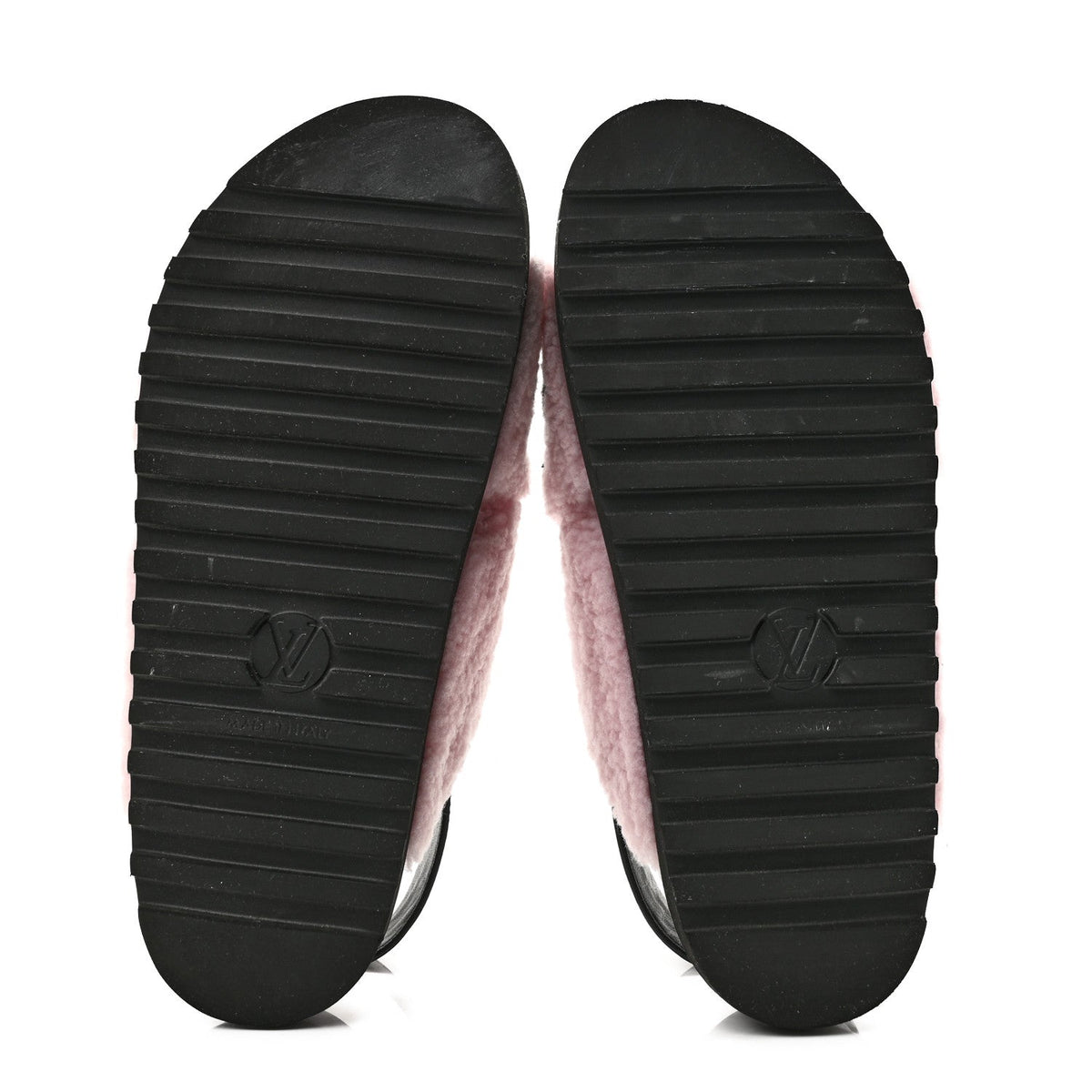 Shearling Calfskin Paseo Flat Comfort Sandal 38 Pink
