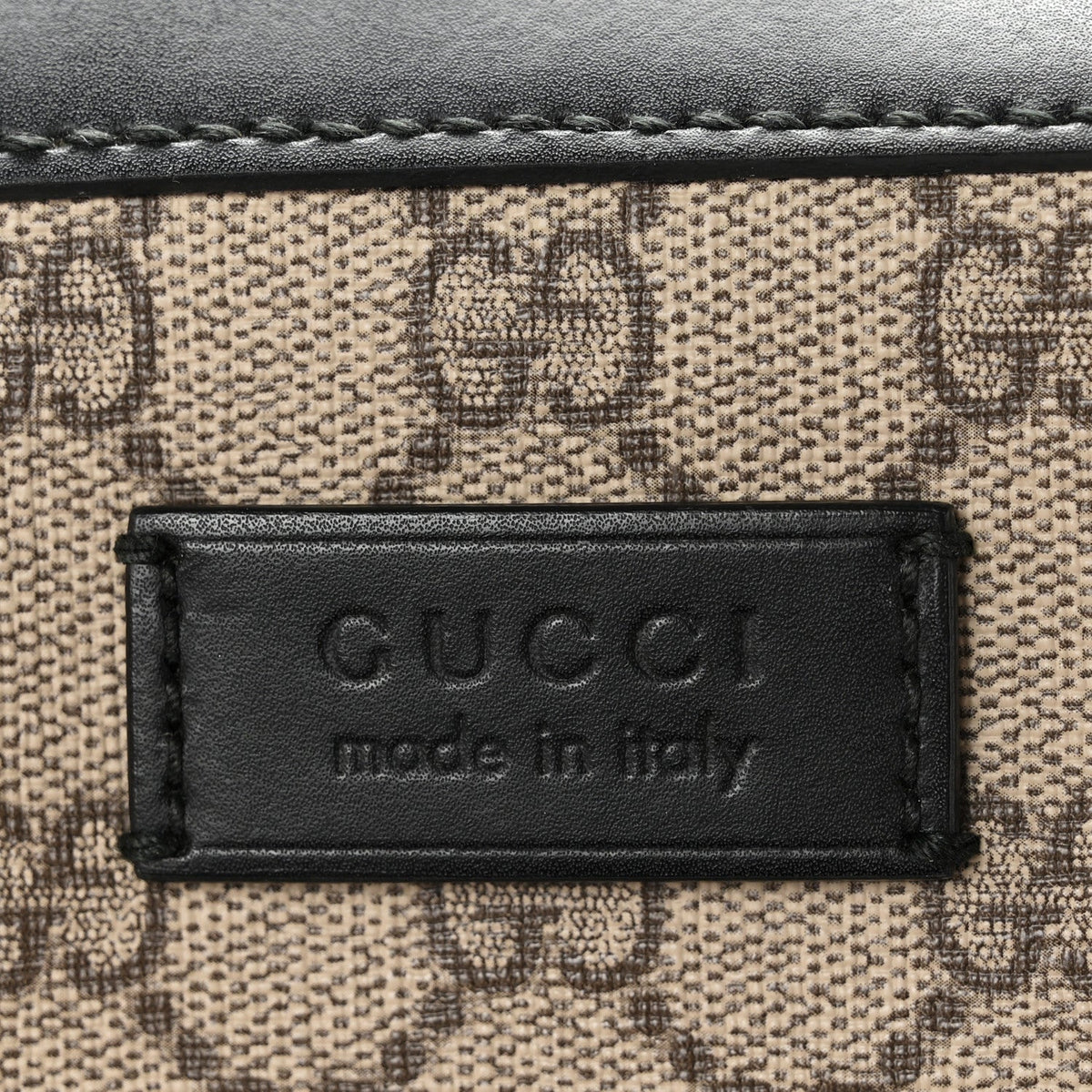 GG Supreme Monogram Flat Messenger Bag Beige Black New Acero