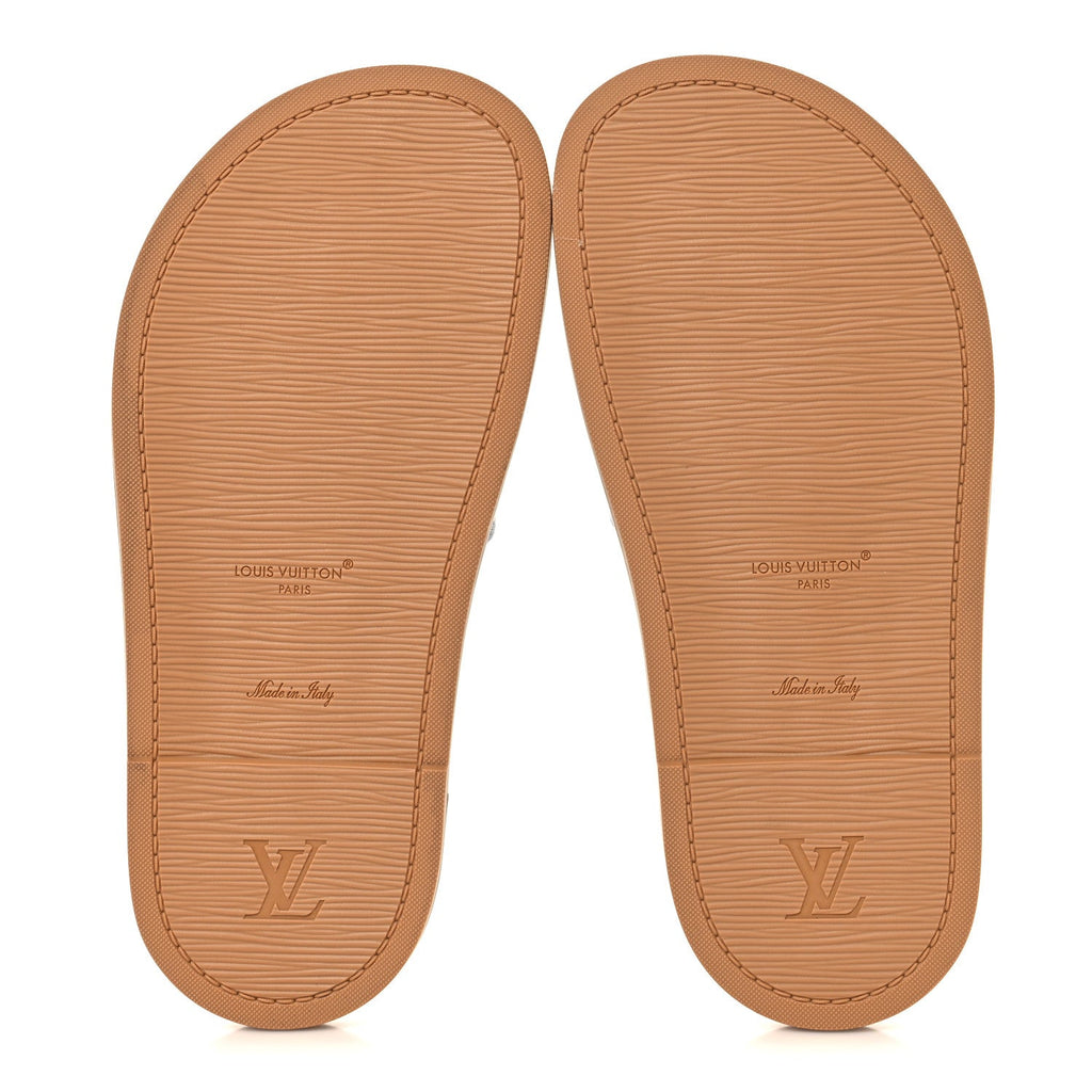 Monogram Denim LV Bliss Womens Comfort Mules 36 Turquoise
