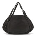 Calfskin Medium Abbey Shoulder Bag Dark Brown