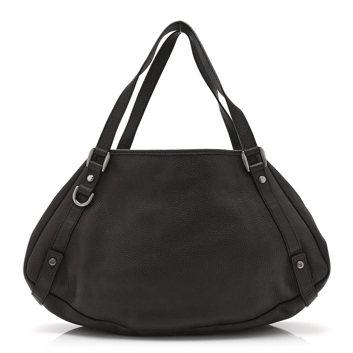 Calfskin Medium Abbey Shoulder Bag Dark Brown