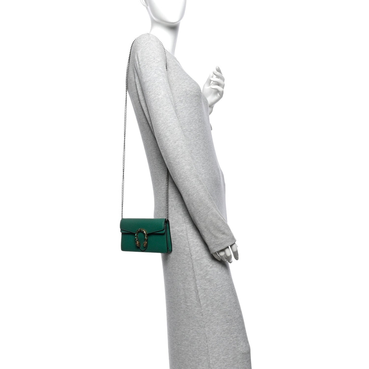 Calfskin Super Mini Dionysus Shoulder Bag Emerald