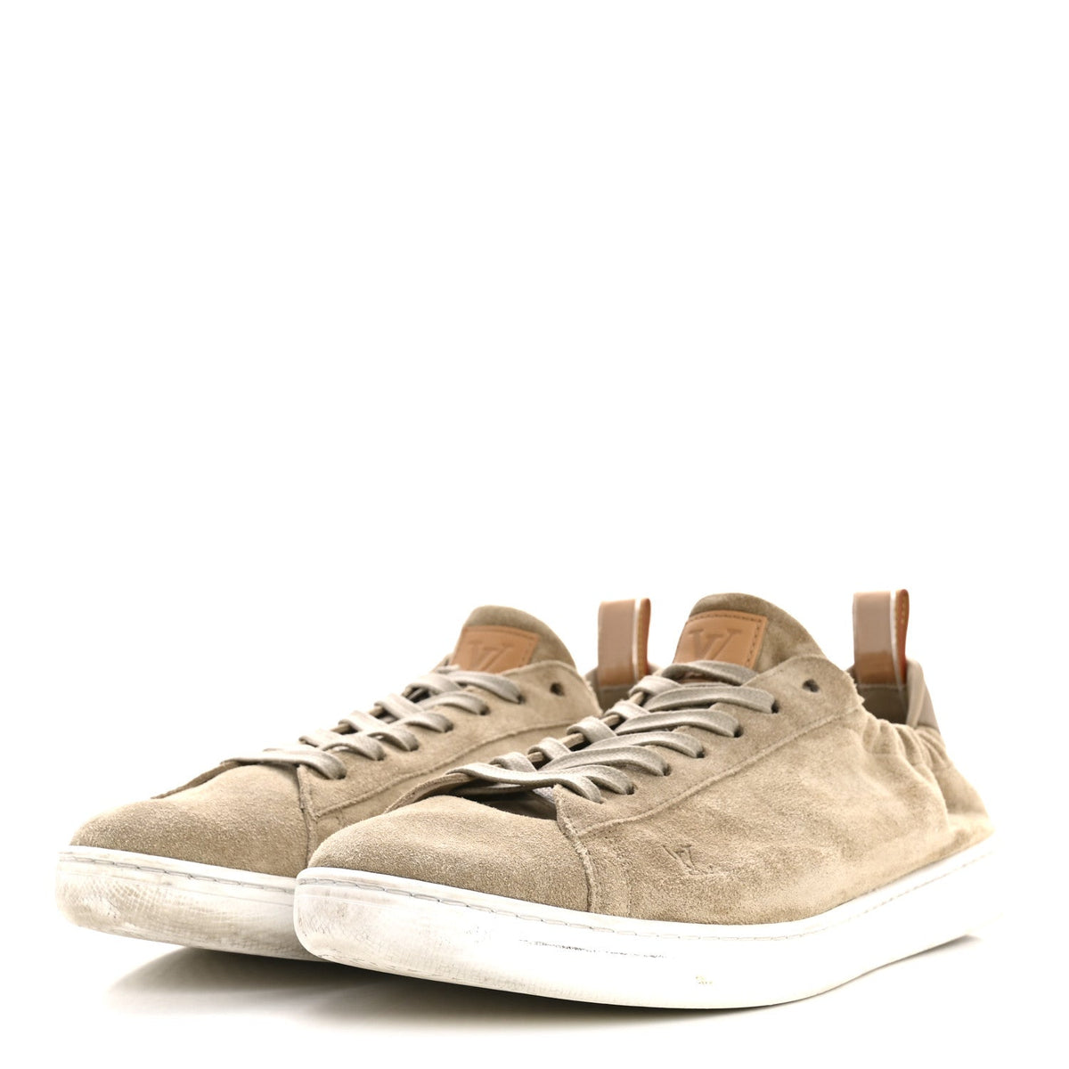 Suede Calfskin LV Soft Sneakers 9 Beige