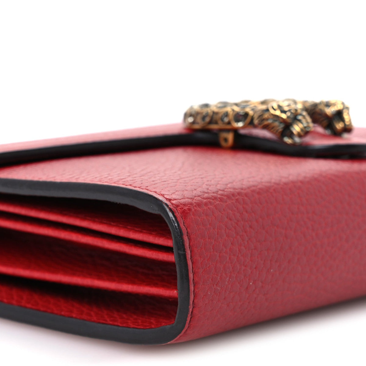 Calfskin Mini Dionysus Chain Wallet Hibiscus Red