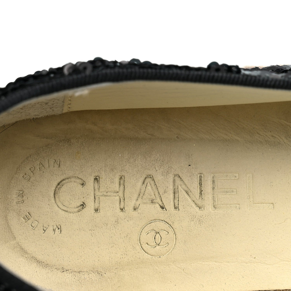 Patent Sequin CC Espadrilles 38 Black