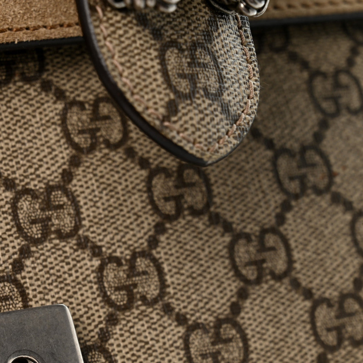 GG Supreme Monogram Small Dionysus Shoulder Bag Taupe