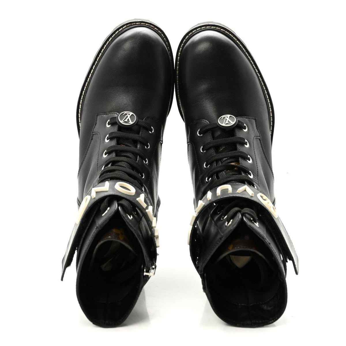 Calfskin Territory Flat Ranger Boots 38 Black