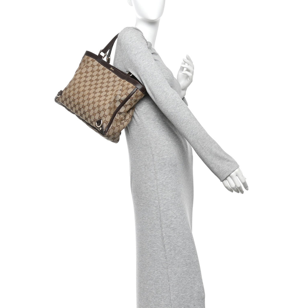 Monogram Medium Abbey Tote  Brown