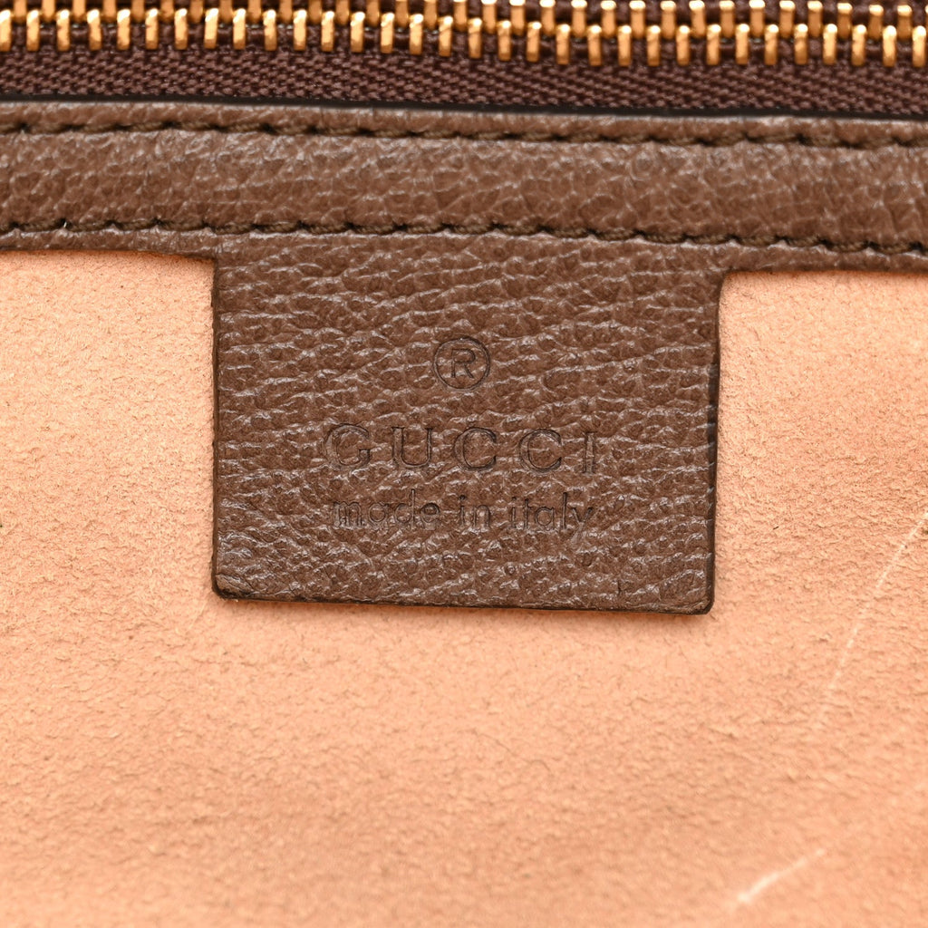 GG Supreme Monogram Medium Ophidia Shopping Tote Brown