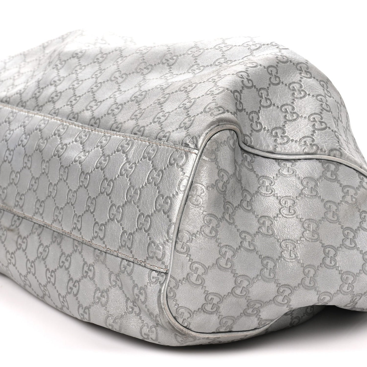 Guccissima Large Sukey Tote Silver