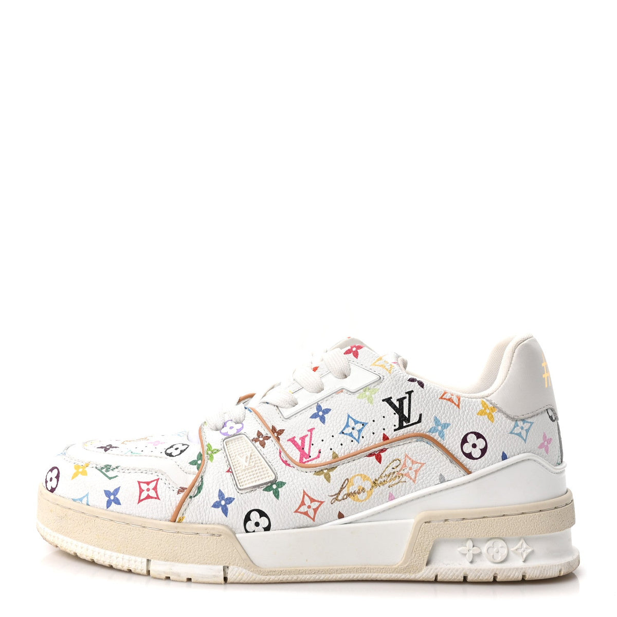LV X TM Calfskin Monogram Multicolor Womens LV Trainer Sneakers 39 White