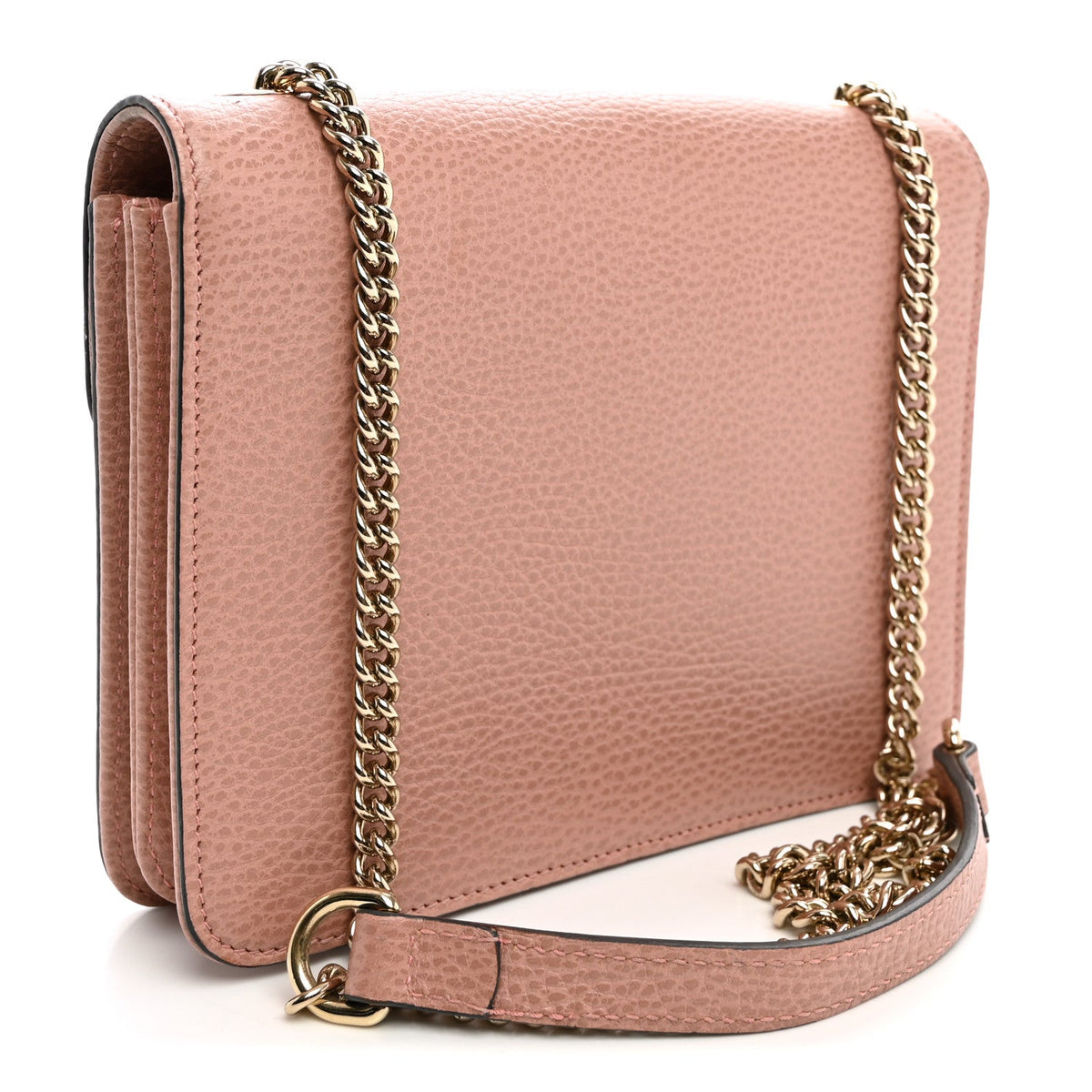 Dollar Calfskin Small Interlocking G Shoulder Bag Soft Pink