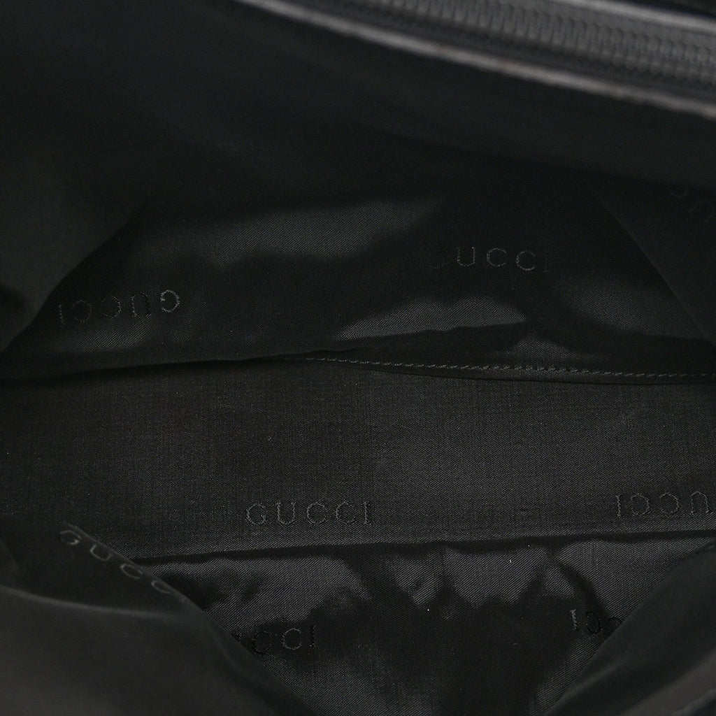Nylon Bamboo Handle Bag Black
