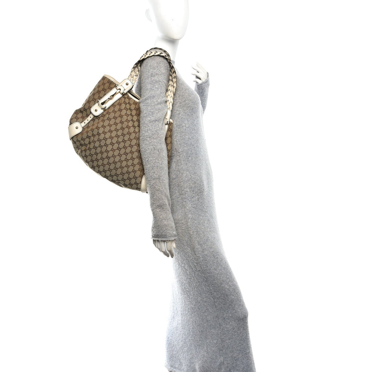 Monogram Medium Pelham Shoulder Bag  Off White